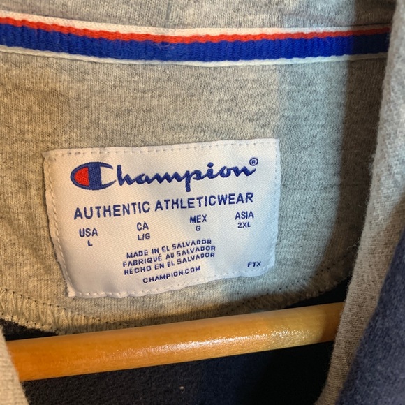 Champion Blue Hoodie Sweatshirt - Picture 2 of 5